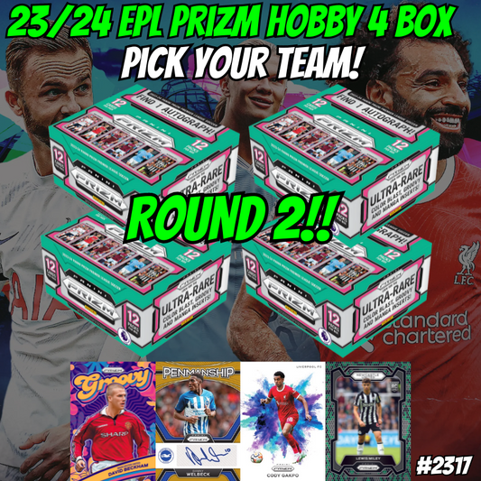 Break 2317 - 23/24 EPL Prizm Hobby - 4 Box - Pick Your Team