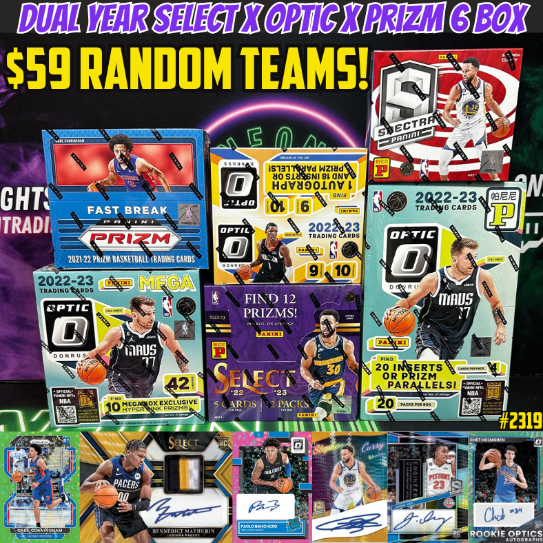 Break 2319 - NBA Dual Year Select x Optic x Prizm 6 Box - $59 Random Teams!