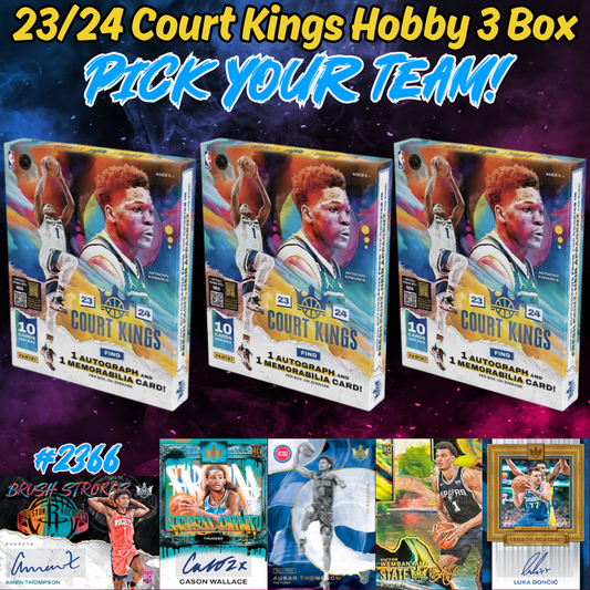 Break 2366 - NBA 23/24 Court Kings Hobby RELEASE DAY 3 Box - Pick Your Team!