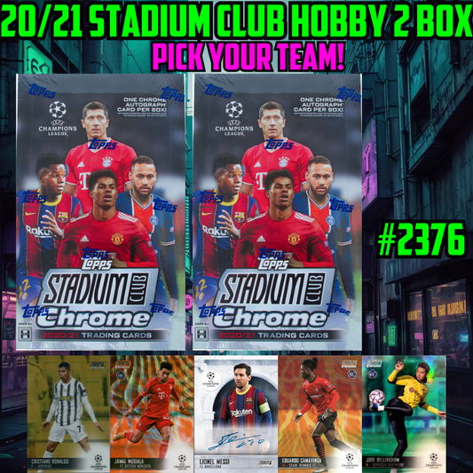 Break 2376 - 20/21 UCL Stadium Club Hobby 2 Box - Pick Your Team/Player!