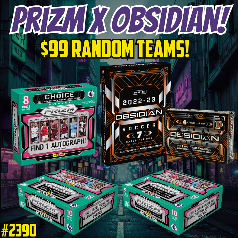 Break 2390 - Dual Year EPL Prizm x Obsidian 5 Box - Random Teams - $99 a spot!