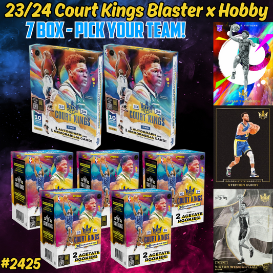 Break 2425 - NBA 23/24 Court Kings Hobby x Blaster 7 Box - Pick Your Team!