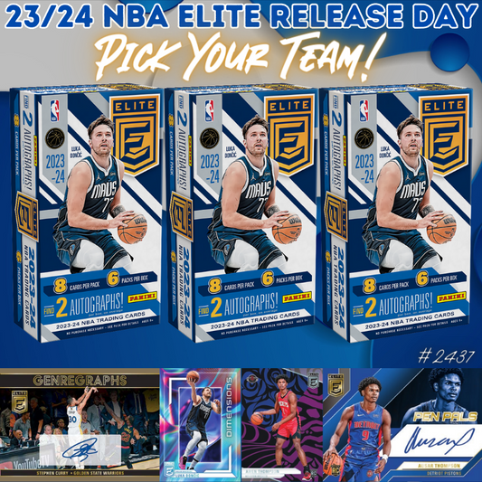 Break 2437 - NBA 23/24 Elite Hobby RELEASE DAY 3 Box - Pick Your Team!