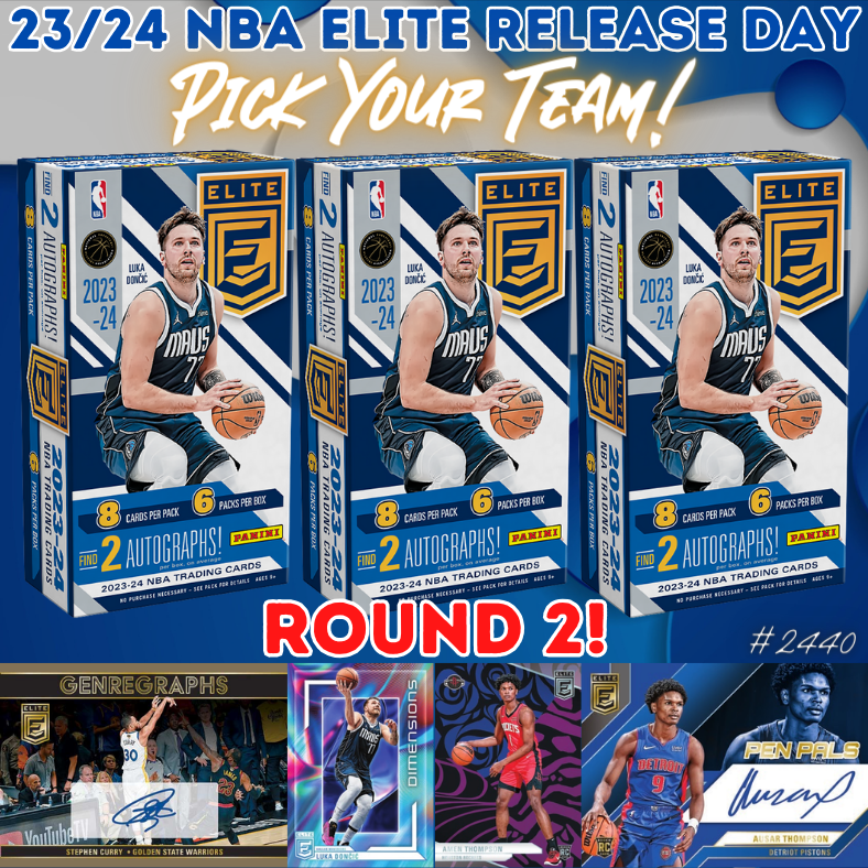 Break 2440 - NBA 23/24 Elite Hobby RELEASE DAY 3 Box - Pick Your Team! ROUND 2!