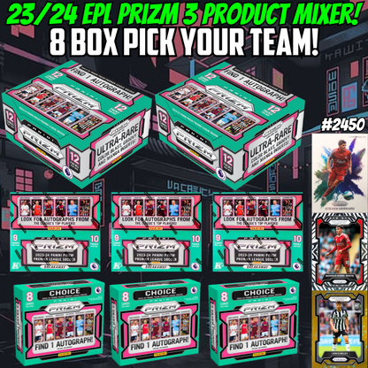 Break 2450 - 23/24 EPL Prizm 3 Product Monster Mash - Hobby x Choice x Breakaway - Pick Your Player / Team!