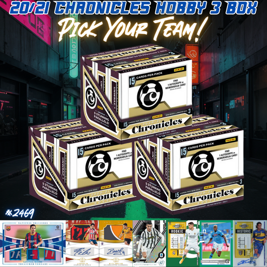 Break 2469 - 20/21 Panini Chronicles Soccer Hobby - 3 Box - Pick Your Team!