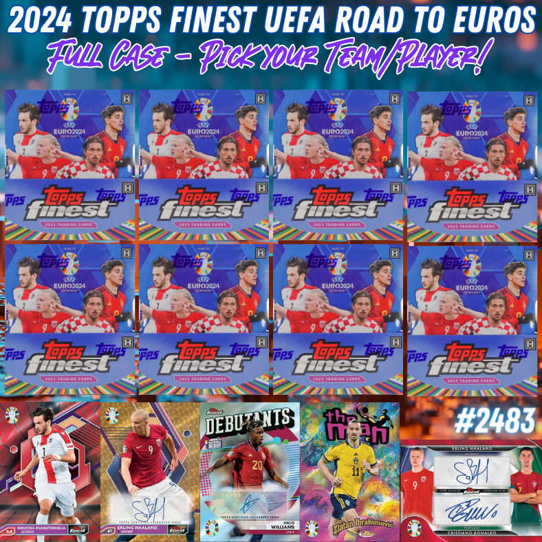 Break 2483 - 2024 Topps UEFA Finest Road to Euros Hobby - FULL CASE - Pick Your Player / Team