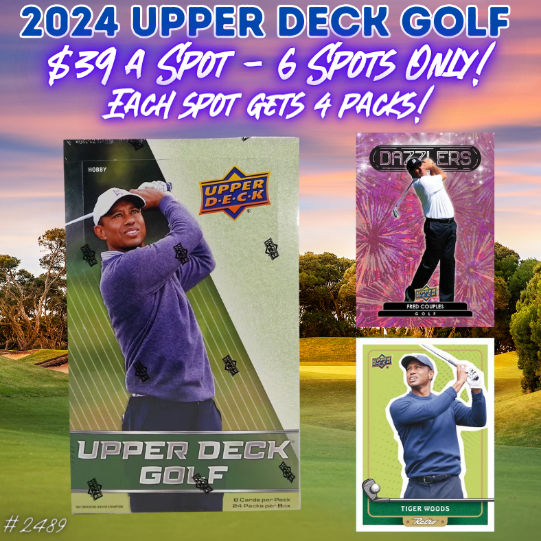 Break 2489 - 2024 Upper Deck Golf - Random Packs - $39 a spot - 4x Packs a Spot!