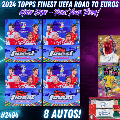 Break 2494 - Topps UEFA Finest Road To The Euros 2024 - Half Case - Pick Your Team!