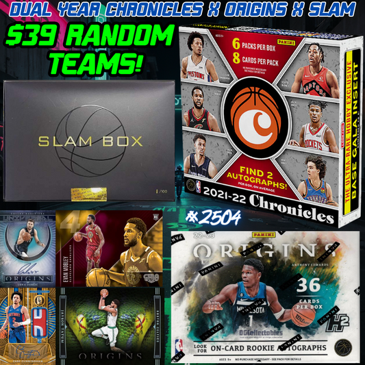 Break 2504 - NBA Dual Year Chronicles x Slam x Origins 3 Box - $39 Random Teams!