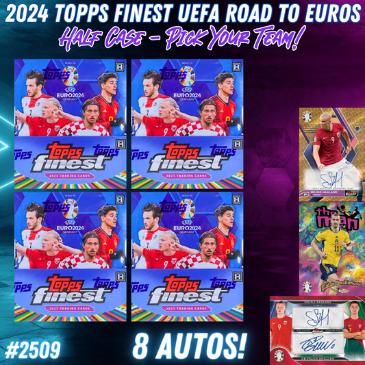 Break 2509 - Topps UEFA Finest Road To The Euros 2024 - Half Case - Pick Your Team!