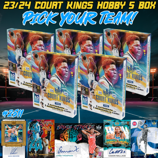 Break 2511 - NBA 23/24 Court Kings Hobby 5 Box - Pick Your Team!