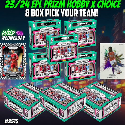 Break 2515 - 23/24 EPL Prizm Hobby x Choice 8 Box - Pick Your Team/Player!