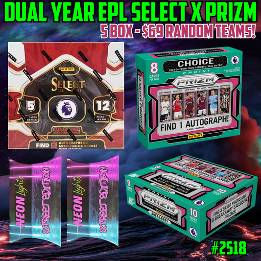 Break 2518 - Dual Year EPL Select x Prizm 5 Box - Random Teams - $69 a spot!