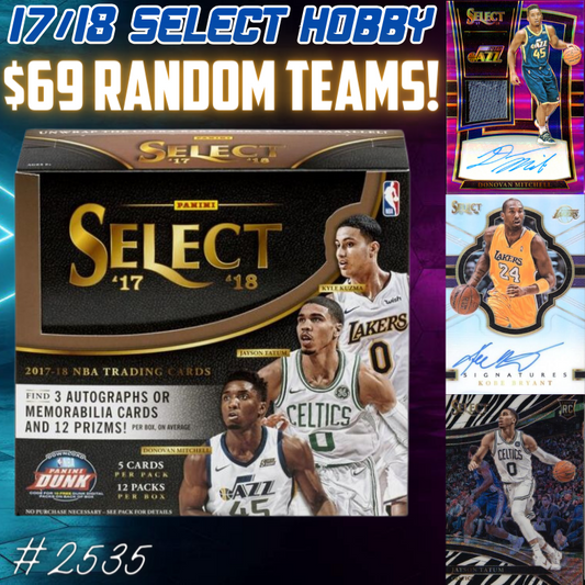 Break 2535 - NBA 17/18 Select HOBBY - $69 Random Teams!