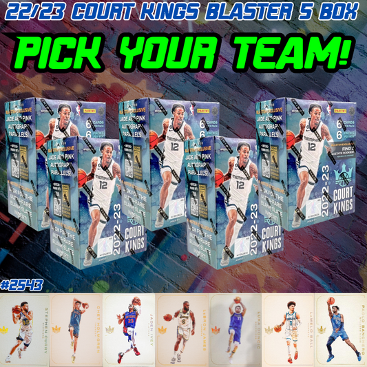 Break 2543 - NBA 22/23 Court Kings Blaster 5 Box - Pick Your Team!