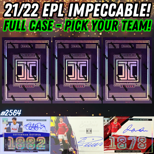 Break 2564 - 21/22 English Premier League Impeccable - FULL CASE - Pick Your Player / Team