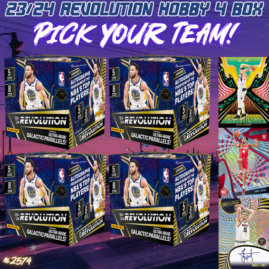 Break 2574 - NBA 23/24 Revolution Hobby 4 Box - Pick Your Team!