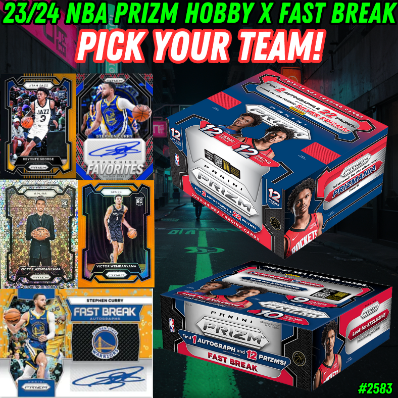 Break 2583 - NBA 23/24 Prizm Hobby x Fast Break 2 Box - Pick Your Team!