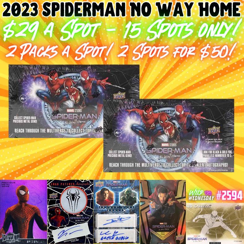 Break 2595 - 2023 Spider-Man No Way Home 2 Box - Double Random Pack Break