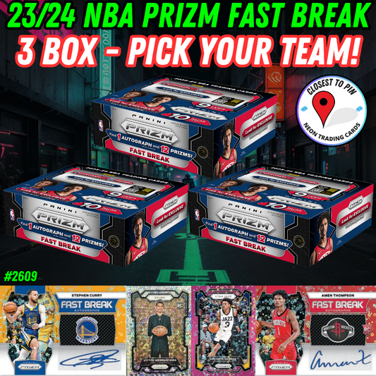 Break 2609 - NBA 23/24 Prizm Fast Break 3 Box - Pick Your Team!