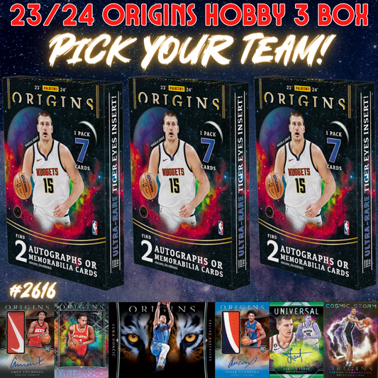 Break 2616 - NBA 23/24 Origins Hobby 3 Box - Pick Your Team!