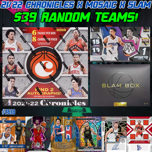 Break 2618 - NBA 21/22 Chronicles x Mosaic x Slam - $39 Random Teams!