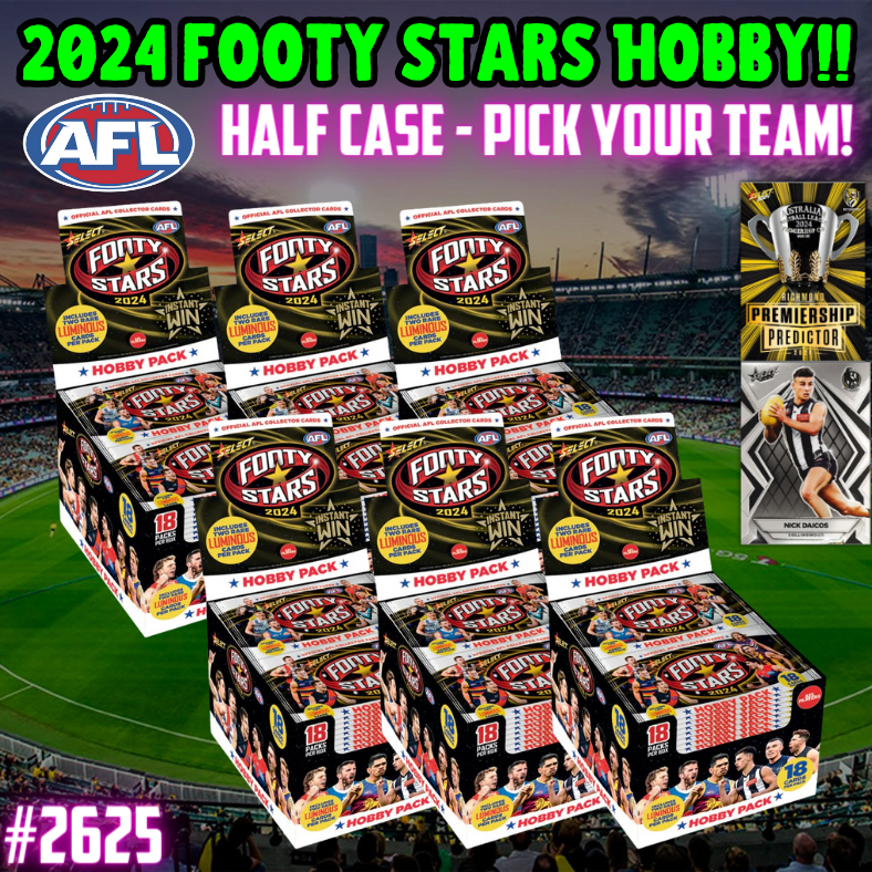 Break 2625 - Select 2024 Footy Stars Hobby - HALF CASE - Pick Your Team!