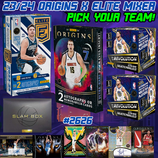 Break 2626 - 23/24 Panini Origins, Elite & Revo Hobby Mixer - Pick Your Team!