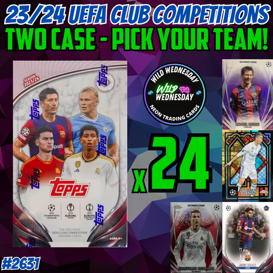 Break 2631 - 23/24 Topps UEFA Club Competitions Hobby - 2 CASE - 24 BOX - Pick Your Team!