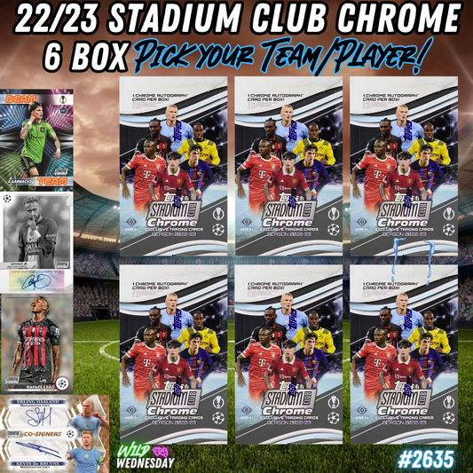 Break 2635 - 22/23 UCL Stadium Club Hobby Half Case - Pick Your Team/Player!