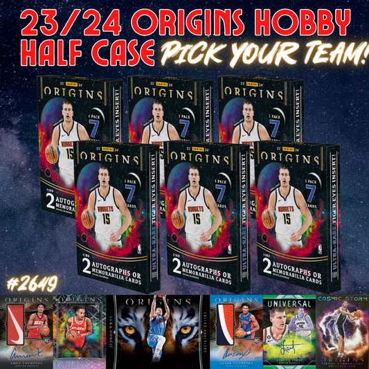 Break 2649 - 23/24 NBA Origins Hobby - Half Case - 6 Box - Pick Your Team