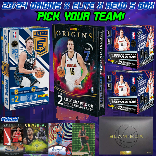 Break 2662 - NBA 23/24 Elite x Origins x Revo 5 Box - Pick Your Team!