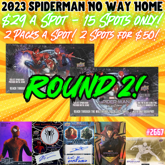 Break 2667 - 2023 Spider-Man No Way Home 2 Box - Double Random Pack Break ROUND 2