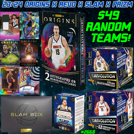 Break 2668 - NBA 23/24 Origins x Slam x Revo 5 Box - $49 Random Teams!