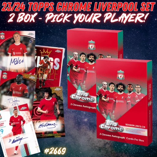 Break 2669 - 23/24 Topps Chrome Liverpool Set - 2 Box - Pick Your Player