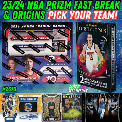 Break 2670 - NBA 23/24 Prizm Fast Break x Origins Hobby - Pick Your Team!