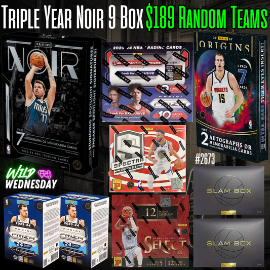 Break 2673 - NBA Triple Year Noir x Origins x Prizm 9 Box MONSTER - $189 Random Teams!