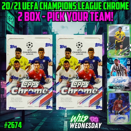 Break 2674 - 2020/21 Topps UEFA Champions League Chrome Hobby - 2 Box - Pick Your Team