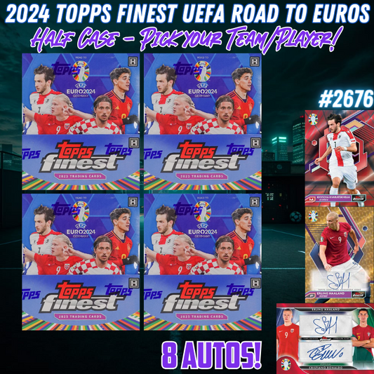 Break 2676 - 2024 Topps Road To Euro Finest 4 Box HALF CASE - Pick Your Team/Player!