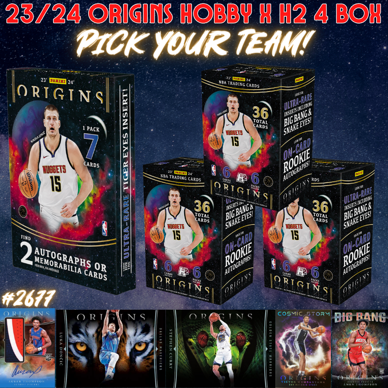 Break 2677 - NBA 23/24 Origins Hobby x H2 4 Box - Pick Your Team!