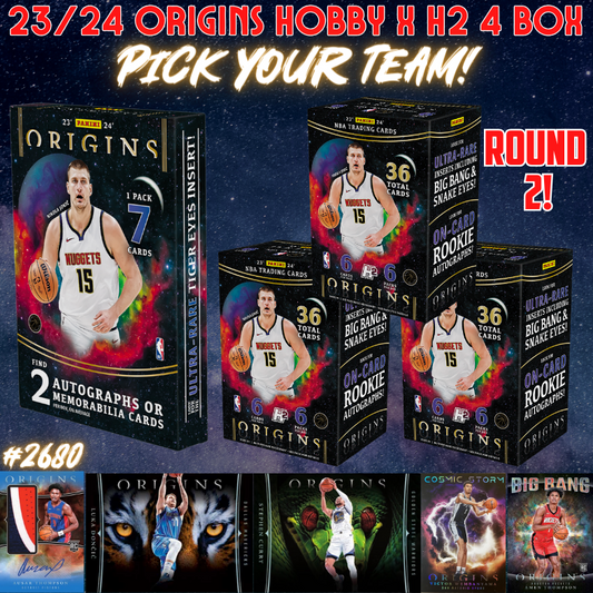 Break 2680 - NBA 23/24 Origins Hobby x H2 4 Box - Pick Your Team! ROUND 2!