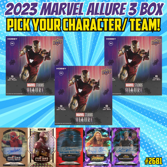 Break 2681 - 2023 Marvel Allure - 3 Box - Pick Your Character/Team!