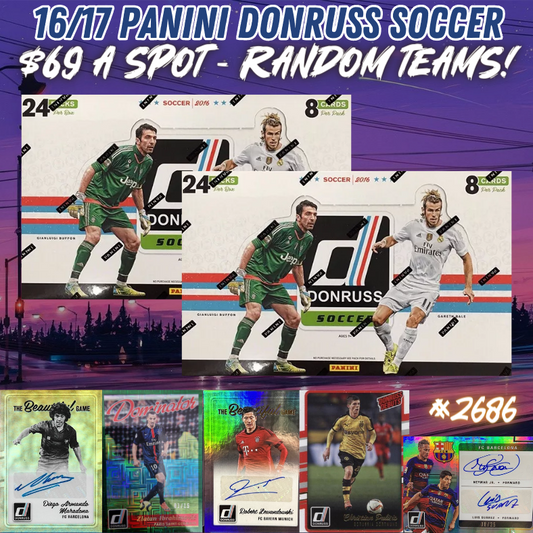 Break 2686 - 2016/17 Panini Donruss Soccer Hobby 2 Box - Random Teams