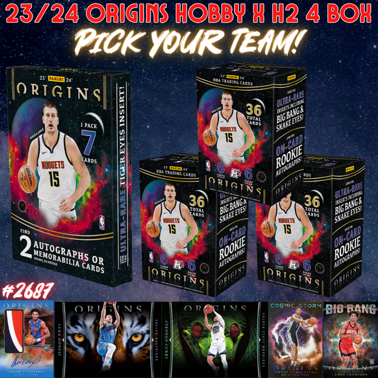 Break 2687 - NBA 23/24 Origins Hobby x H2 4 Box - Pick Your Team!