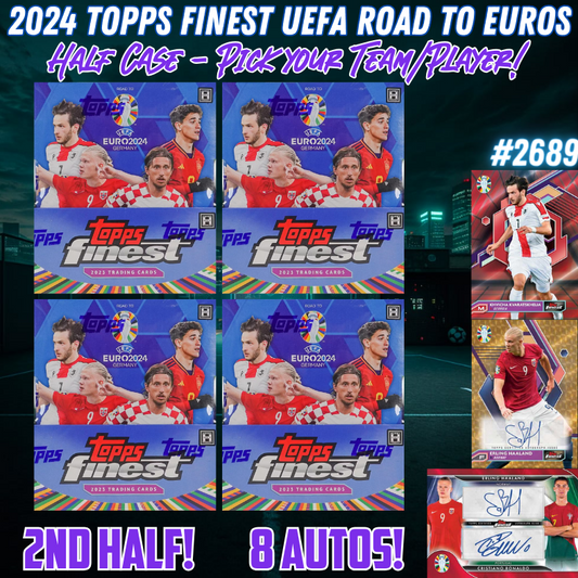 Break 2689 - 2024 Topps Road To Euro Finest 4 Box HALF CASE - Pick Your Team/Player!