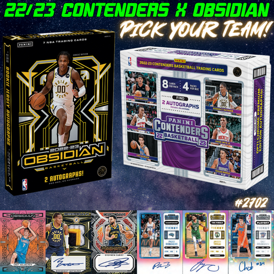 Break 2702 - NBA 22/23 Contenders Hobby x Obsidian Hobby - Pick Your Team!