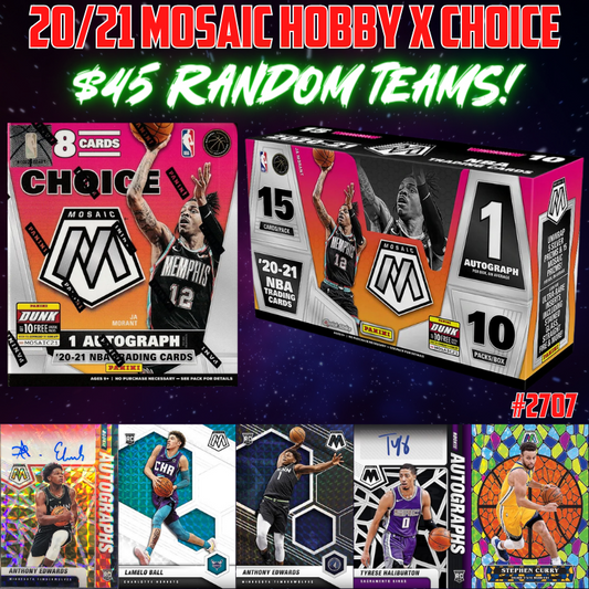 Break 2707 - NBA 20/21 Mosaic Hobby x Choice - $45 Random Teams!