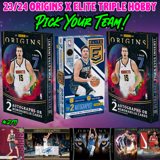 Break 2711 - NBA 23/24 Origins x Elite Triple Hobby - Pick Your Team!