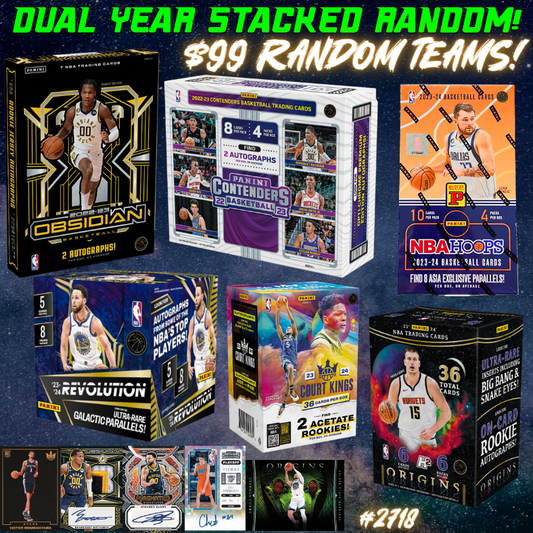 Break 2718 - NBA Dual Year STACKED Random Teams ft Contenders, Obsidian, Origins & More - $99 a spot!